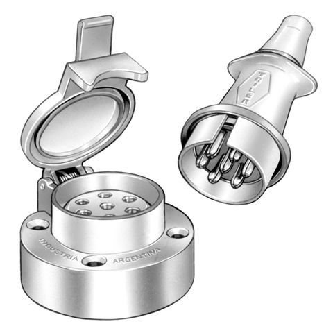 Enchufe electrico 7 polos completo - Vista 3