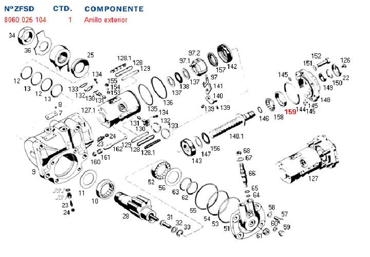 Tubo bipartido caja dir. hid. 8043 scania volvo - Imagen principal