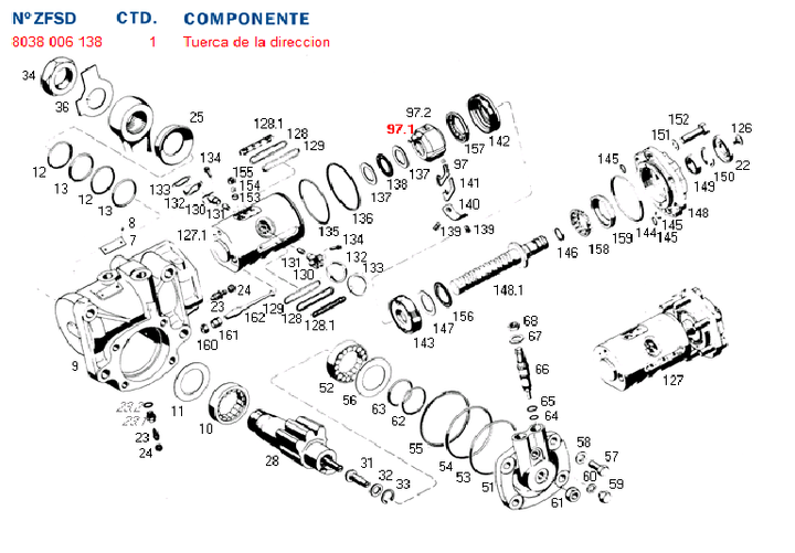 Tuerca sin fin caja dir. hid. 8043 -volvo- - Imagen principal
