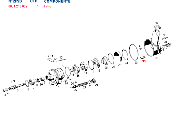 Filtro elemento deposito liquido dir. hid. 7673 gm - Imagen principal