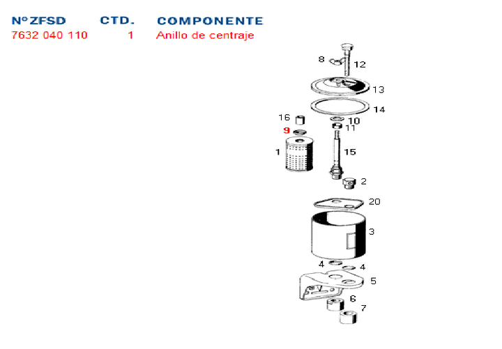 Anillo anillo centraje dep liquido dir. hid. -m.benz-scania-ford- - Imagen principal