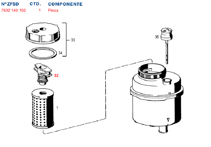 Fijador filtro deposito liquido dir. hid. -scania-gm-ford-volv0- - Imagen principal