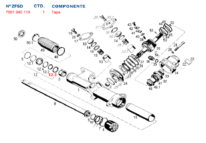 Anillo buje de cremallera 7881 vw - Imagen principal