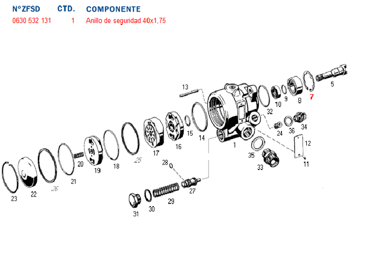 Seguro de ruleman chevrolet 7673 m.benz 7673 - Imagen principal