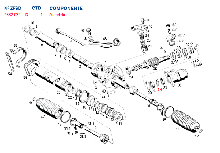 Arandela cd tope ruleman de rodillos de sin fin ford 7832 - Imagen principal