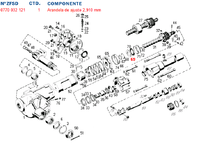 Arandela cd de ajuste axial sin fin 3.280 m.benz. scania. volvo - Imagen principal
