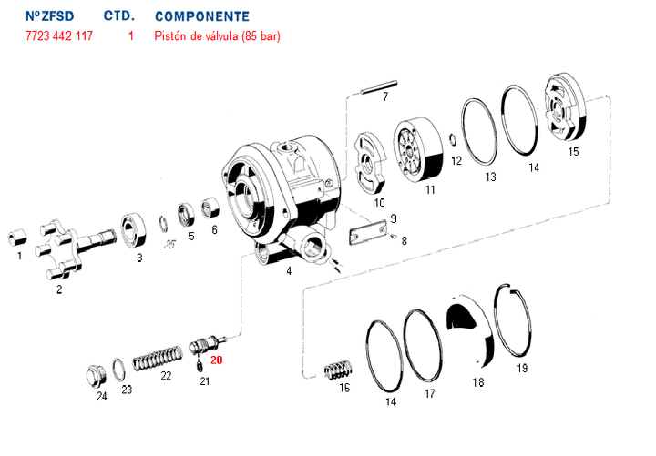 Valvula bomba hidraulica 85 bar l-ls-lt-lk111 - - Imagen principal