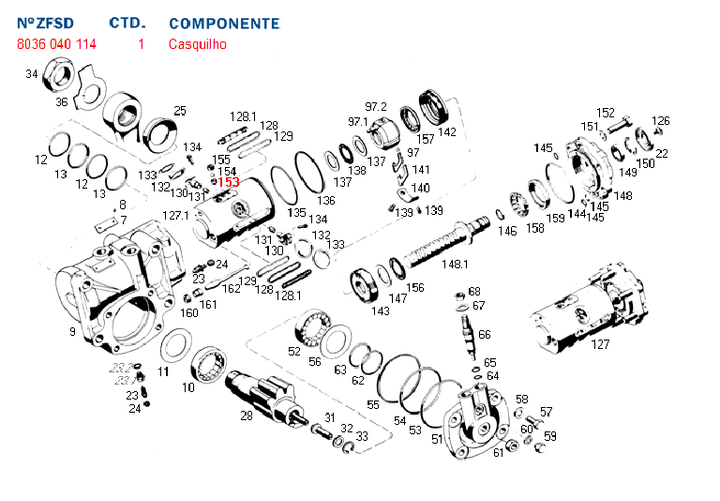 Asiento valvula de alivio de piston 8043 scania volvo - Imagen principal