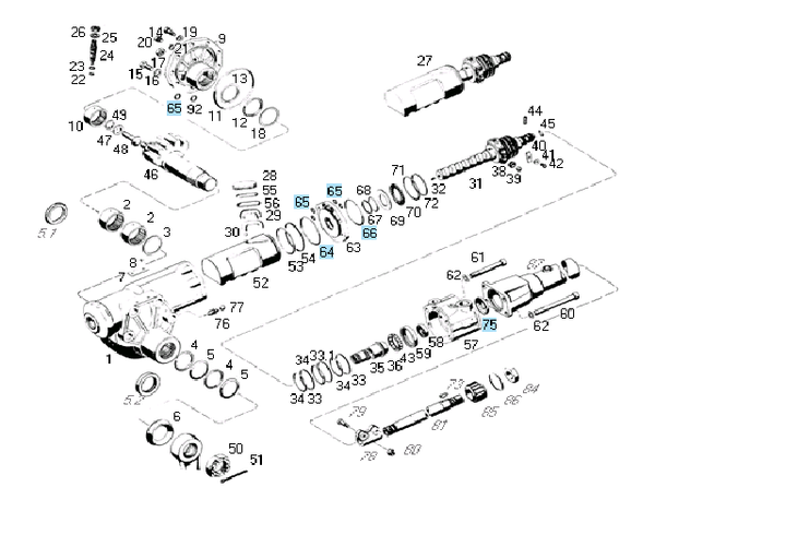 Rep caja dir hidraulica parcial carcaza valvula m.benz  ant 0090/ - Imagen principal