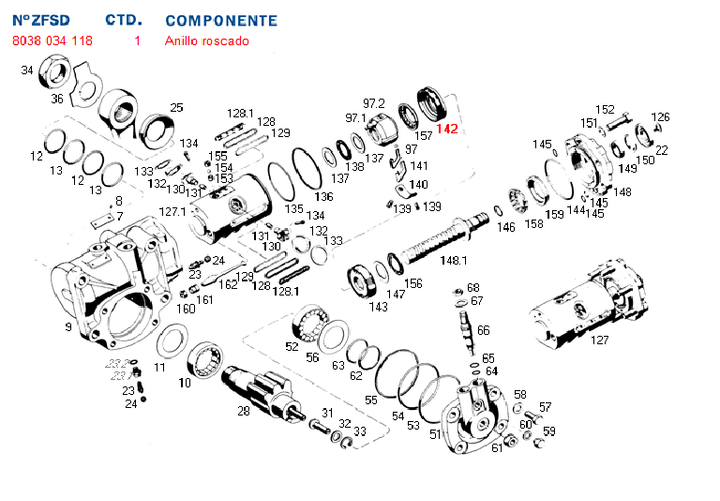 Pista ruleman ajuste tuerca sin fin 8044/43 -scania-volvo- - Imagen principal