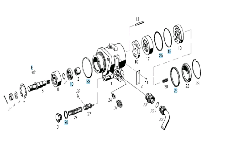 Rep bomba dir hidraulica comp. ford 7000 - 7673 - Imagen principal