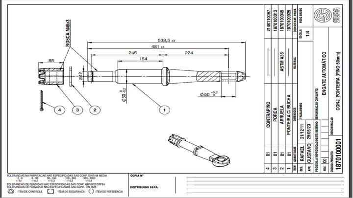 Punta de lanza con tuerca - Vista 2