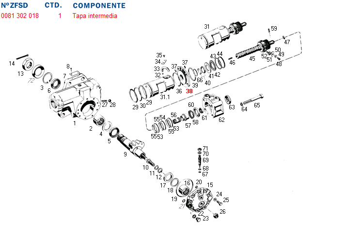 Tapa caja dir. hid. 8058 -ford- - Imagen principal