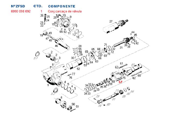 Carcaza valv. sin fin caja dir - Imagen principal