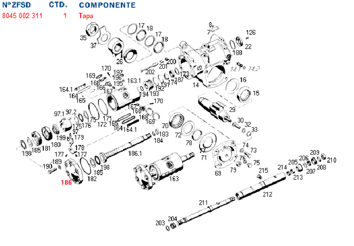Tapa sin fin caja dir. hid. 8044 - Imagen principal