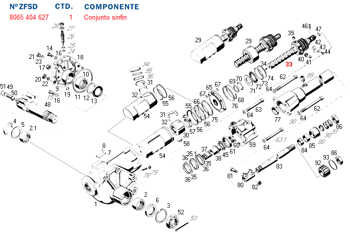 Sin fin caja direccion hid. 8065 scania - Imagen principal