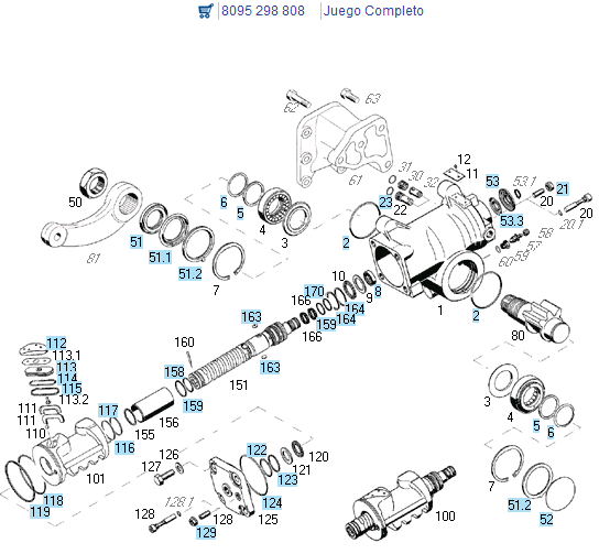 Rep caja dir hidraulica servocom 8095    ant. 0090/298/230 - Imagen principal