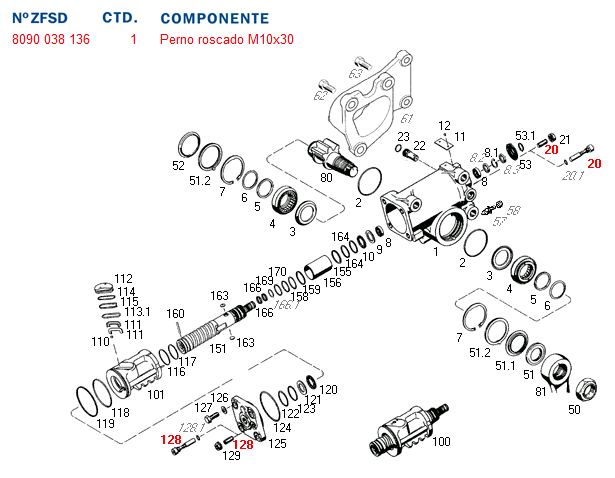 Tornillo valvula alivio caja dir. hid. 8095 - Imagen principal