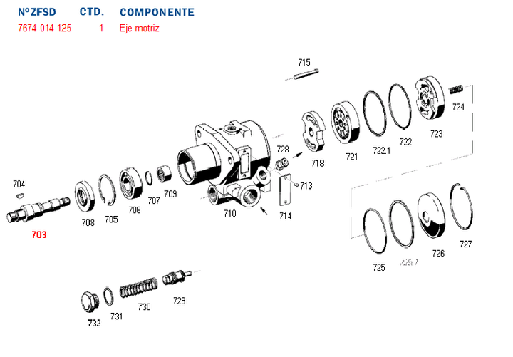 Eje bh m.benz frontal  7673 - Imagen principal