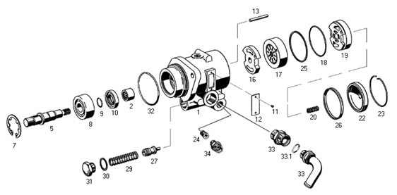 Bomba dir hid ford 11000-14000                ant. 7673/955/969 - Imagen principal