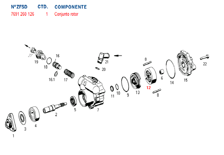 Exentrica bomba hidraul m.benz 7691 - Imagen principal