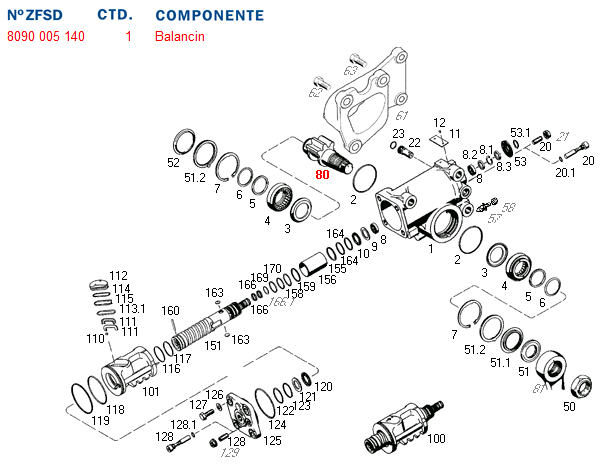 Eje sector caja direc 8090 - Imagen principal