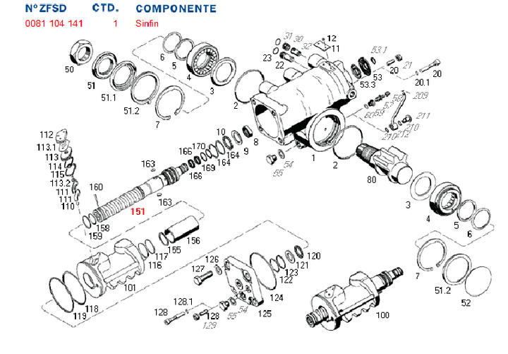 Sin fin caja direccion hid. 8097 m. benz - Imagen principal