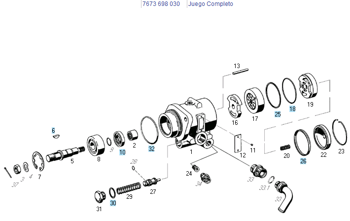 Rep bomba dir hidraulica comp. m.benz 1620 - Imagen principal