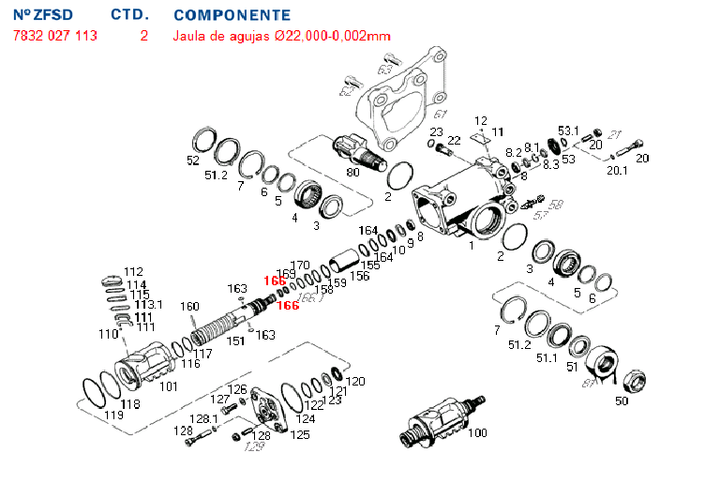 Ruleman caja direccion de agujas de sin fin (excluisvo zf) - Imagen principal