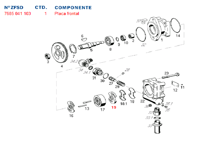 Tapa ext. exentrica bomba dir. hid. - Imagen principal