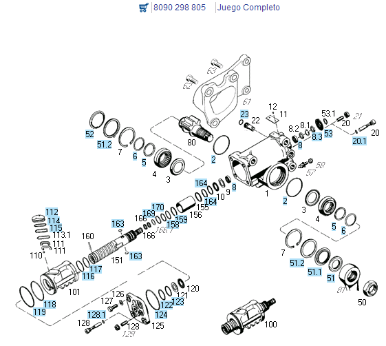 Rep caja dir hidraulica 8090 - Imagen principal