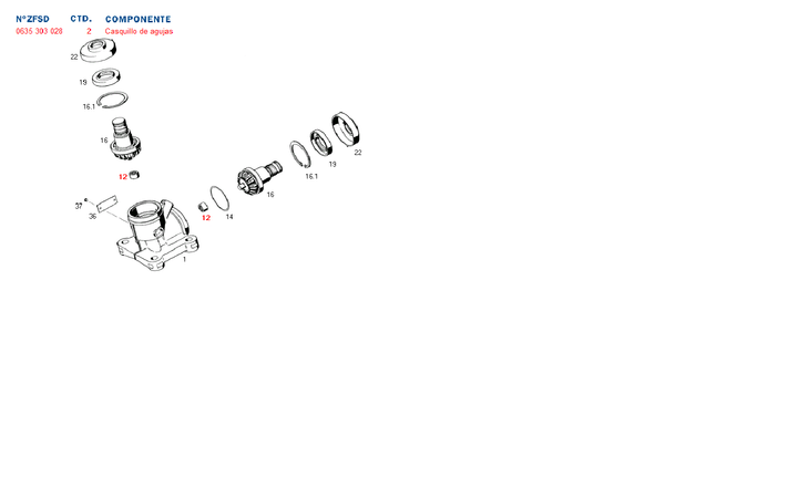 Ruleman caja direccion de agujas caja angular(excluisvo zf) - Imagen principal