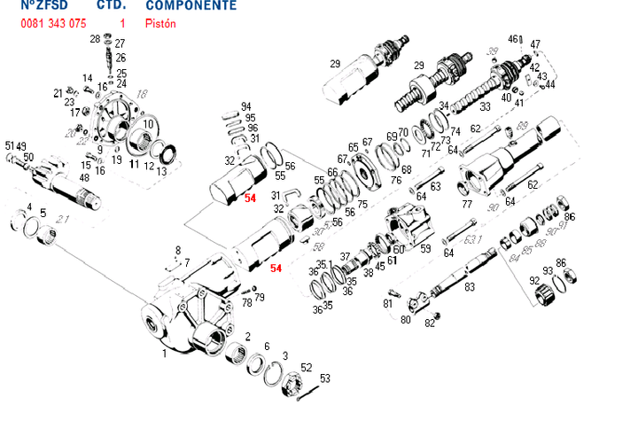 Piston caja direccion caja dir. hid. 8043 volvo - Imagen principal