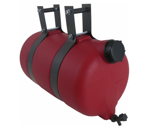 Tanque agua plastico 26 lt rojo con soportes - Imagen principal