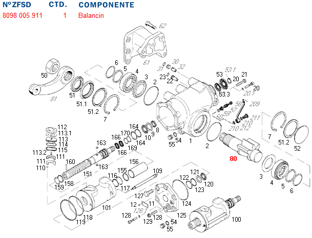 Eje sector caja direc 8098 - Imagen principal