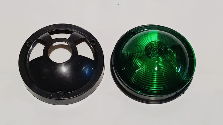 Faro estribo verde c/protector plastico i/d - Imagen principal