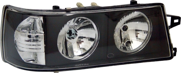 Tunning semioptica d/parabola negra vidrio liso c/señ izq - Imagen principal