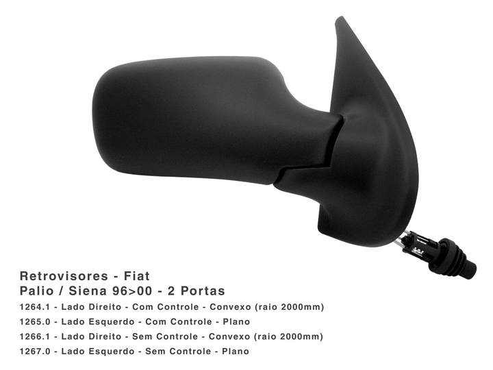 Espejo ext 3 ptas. c/control der - Imagen principal