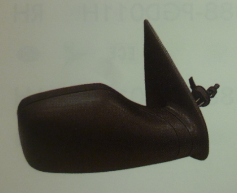 Espejo fijo ext negro c/cable izq - Imagen principal