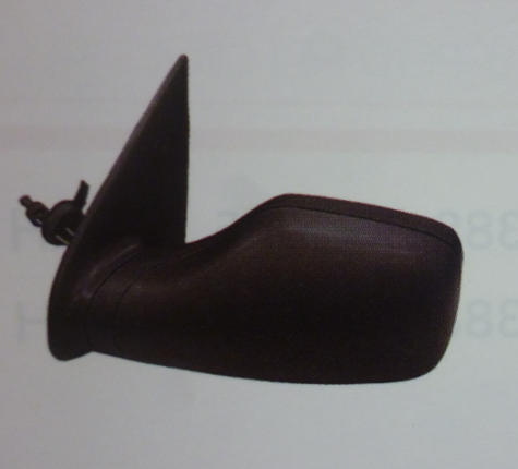 Espejo "para pintar" rebatible ext negro c/cable der - Imagen principal