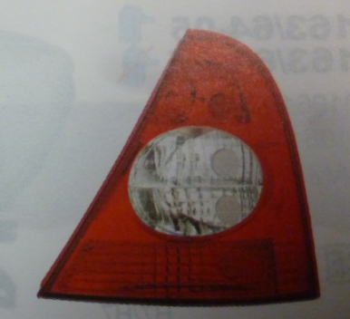 Faro trasero cristal rojo 3/5 ptas. der - Imagen principal