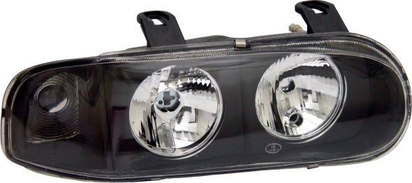 Tunning semioptica d/parabola negra vidrio liso izq - Imagen principal