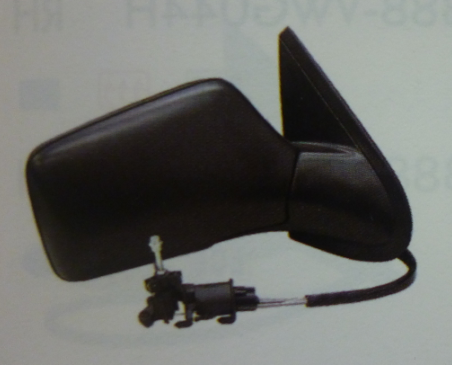 Espejo ext negro c/cable der - Imagen principal