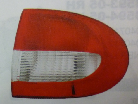 Faro trasero rojo m/negro ext. 4p. der - Imagen principal