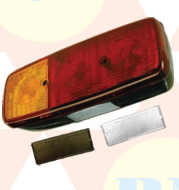 Faro trasero tricolor s/mat. vidrio liso i/d - Imagen principal