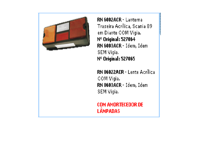 Faro trasero tricolor rectangular c/luz mat. i/d - Imagen principal