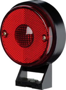 Faro redondo 93 mm ambar tipo 3 marias c/pedestal d/face i/d - Imagen principal