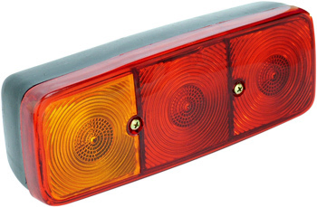 Faro trasero ambar rojo vidrio liso s/vigia i/d - Imagen principal