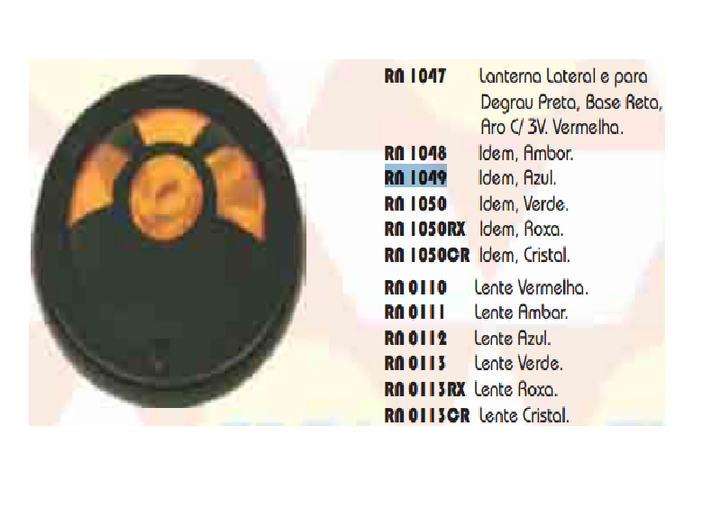 Faro lateral azul c/protector plastico base recta i/d - Imagen principal