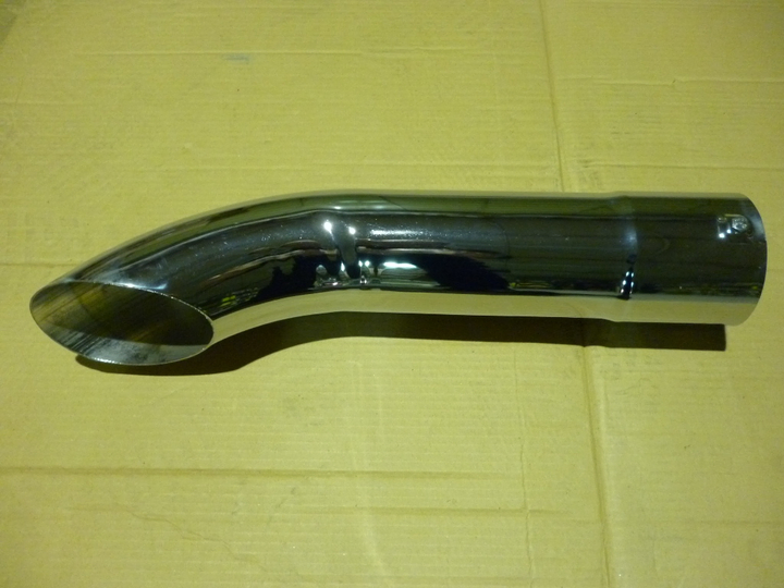 Colita escape curvo largo 4"1/2 cromado - Imagen principal